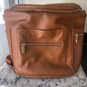 New Miss Fong camel diaper bag.